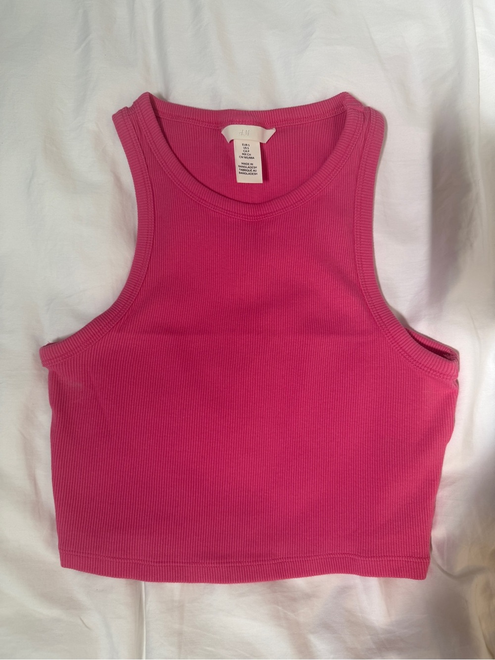 H&M Ribbed Cropped Tank Tops (2-Pack), Size Small - Picture 3 of 5